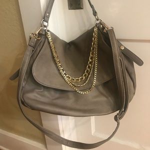 Taupe Steve Madden messenger satchel bag